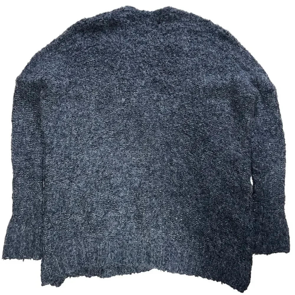 Free People Grey Alpaca Wool Cozy Button Down Cardigan Sweater w/ Pockets XS
